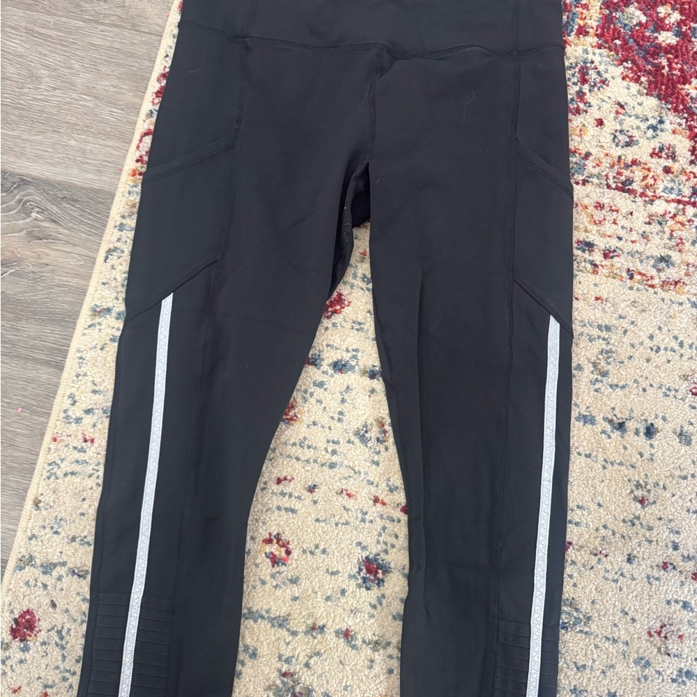 🖤 Lululemon Speed Up Tight 25” Reflective Stripe – Black – Size 10